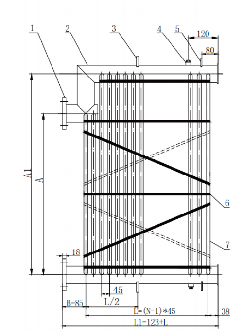 Gooseneck type transformer radiator structure diagram