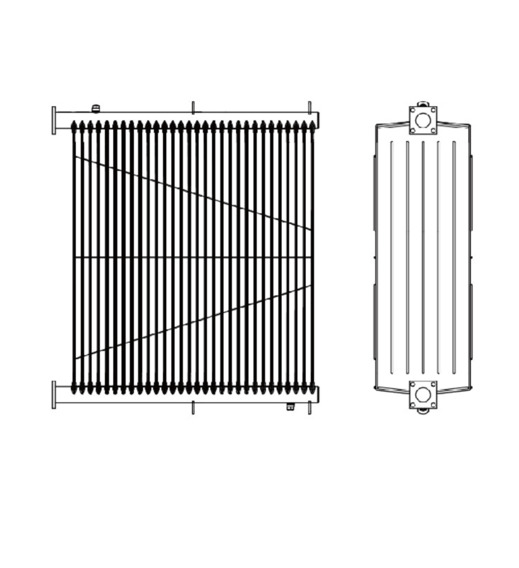 Transformer radiator panel cooling system