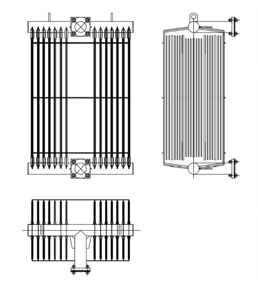Wing type transformer radiator